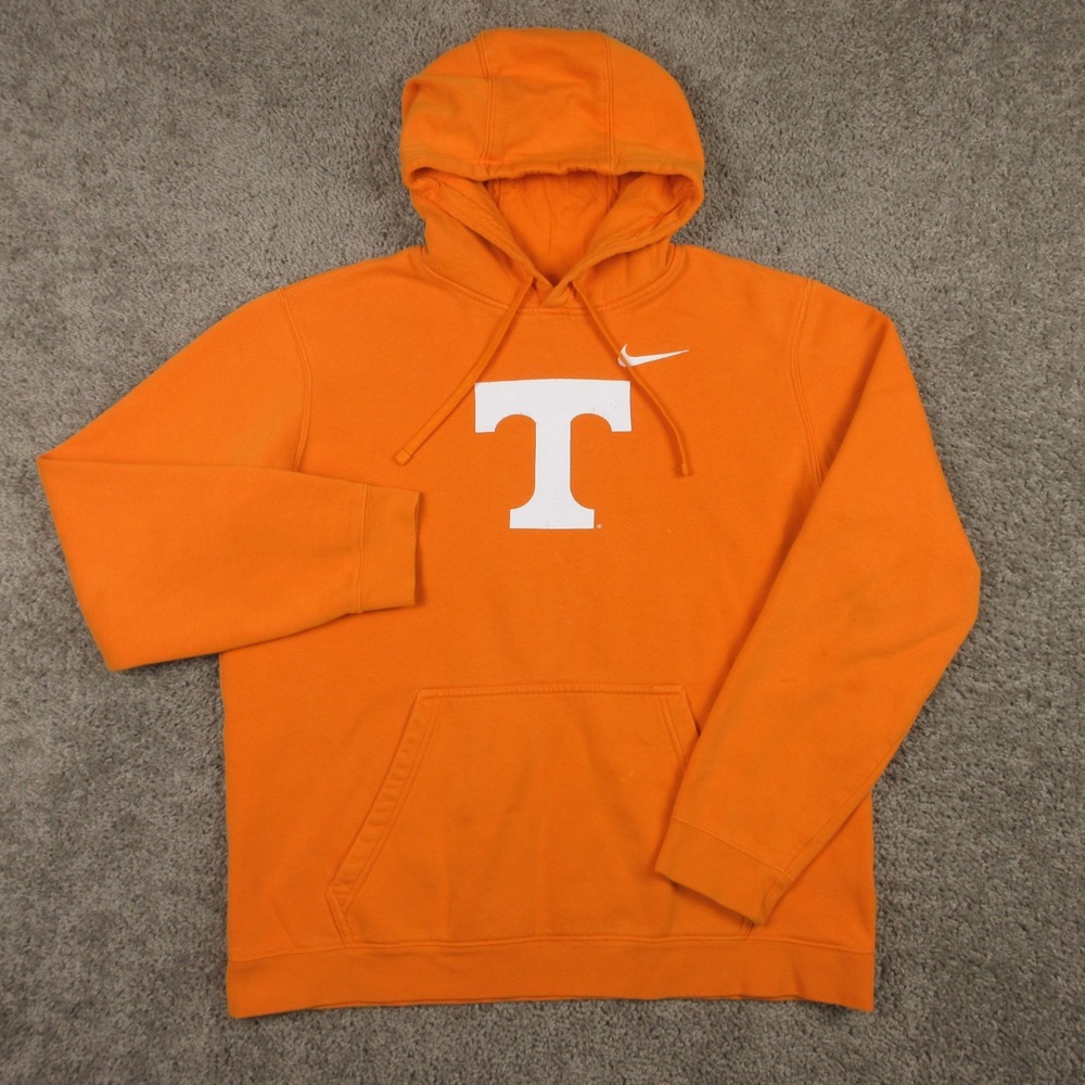 Tennessee Volunteers Sweater Mens Large Orange Hoodie Sweatshirt Nike Fleece